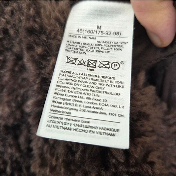 Banana Republic Sherpa Car Coat Brown MobWife Chic Vintage Retro New Money M - Picture 7 of 8